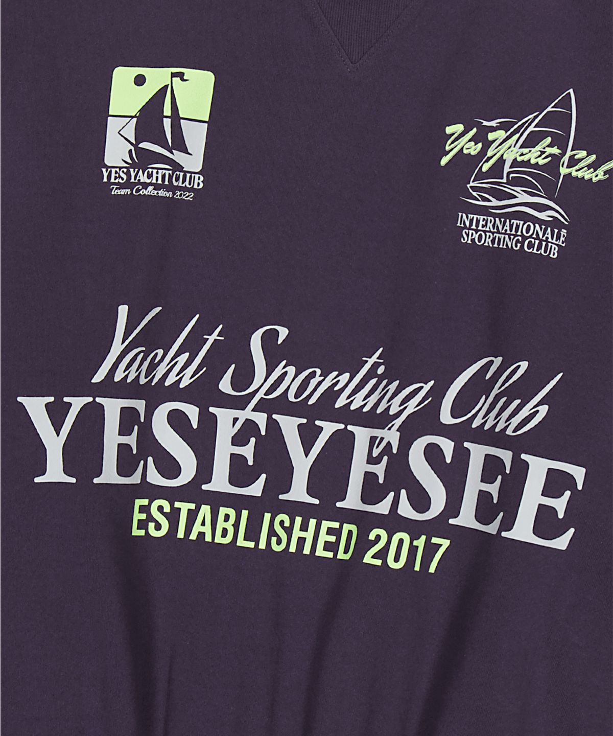 예스아이씨(YESEYESEE) Y.E.S Yacht Sweatshirt Deep Purple