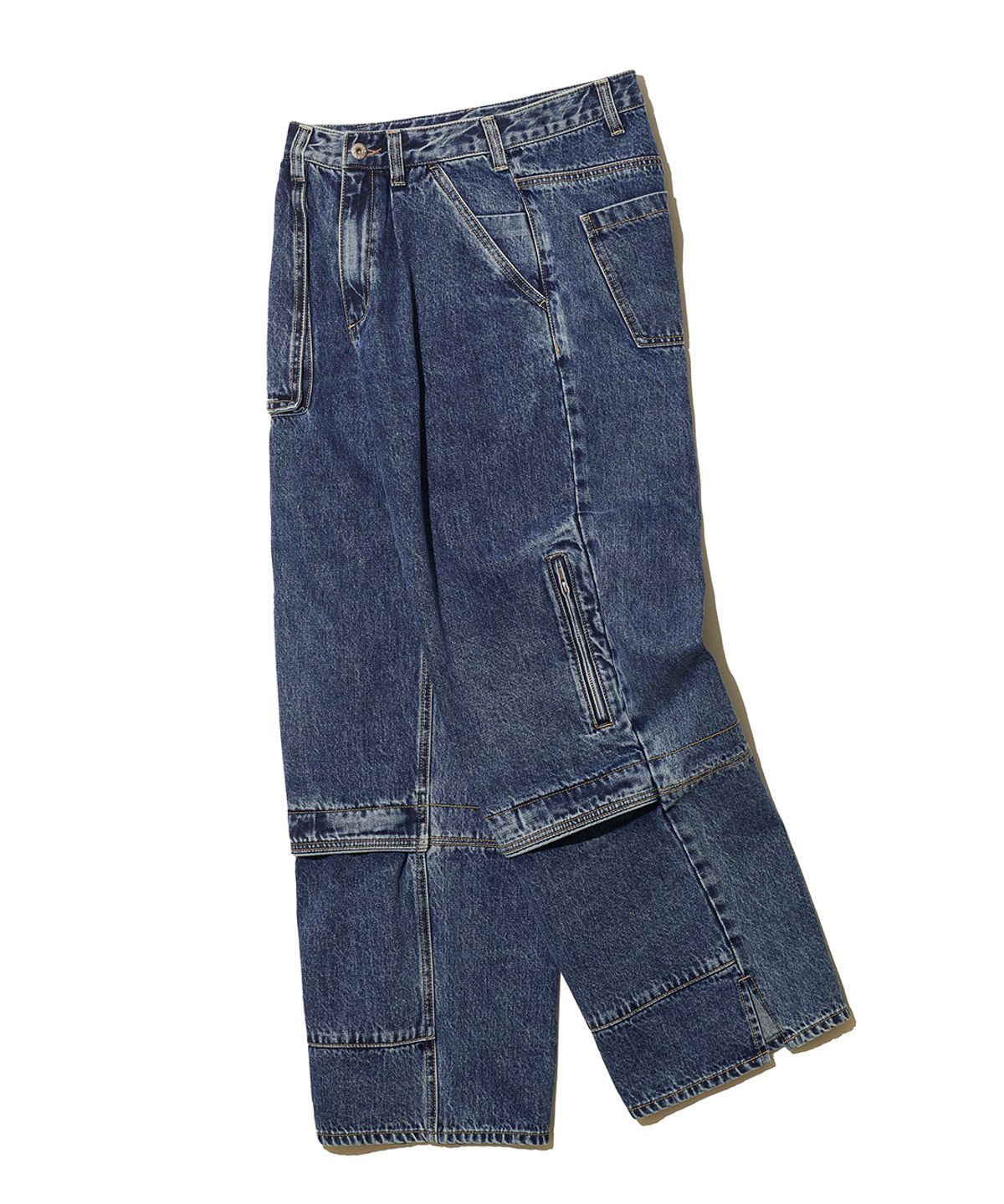 빅유니온(BIG UNION) ALL BLUSH ZIPPER PANTS / INDIGO