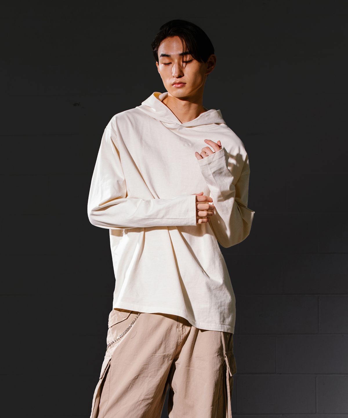 빅유니온(BIG UNION) OUR PIGMENT WARMER HOODIE / IVORY