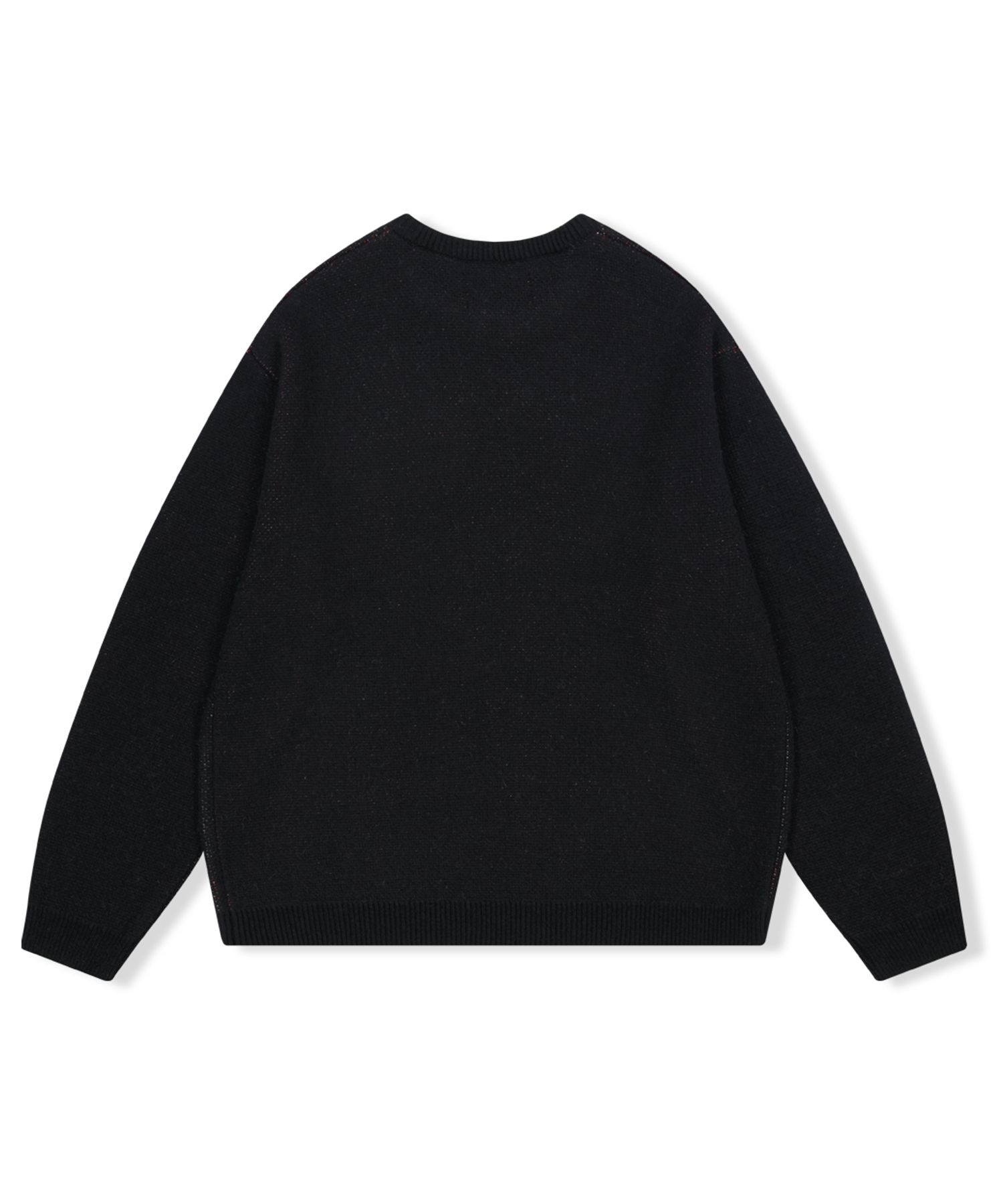 MUSINSA公式 | YESEYESEE Parody Bear Knit Sweater Black