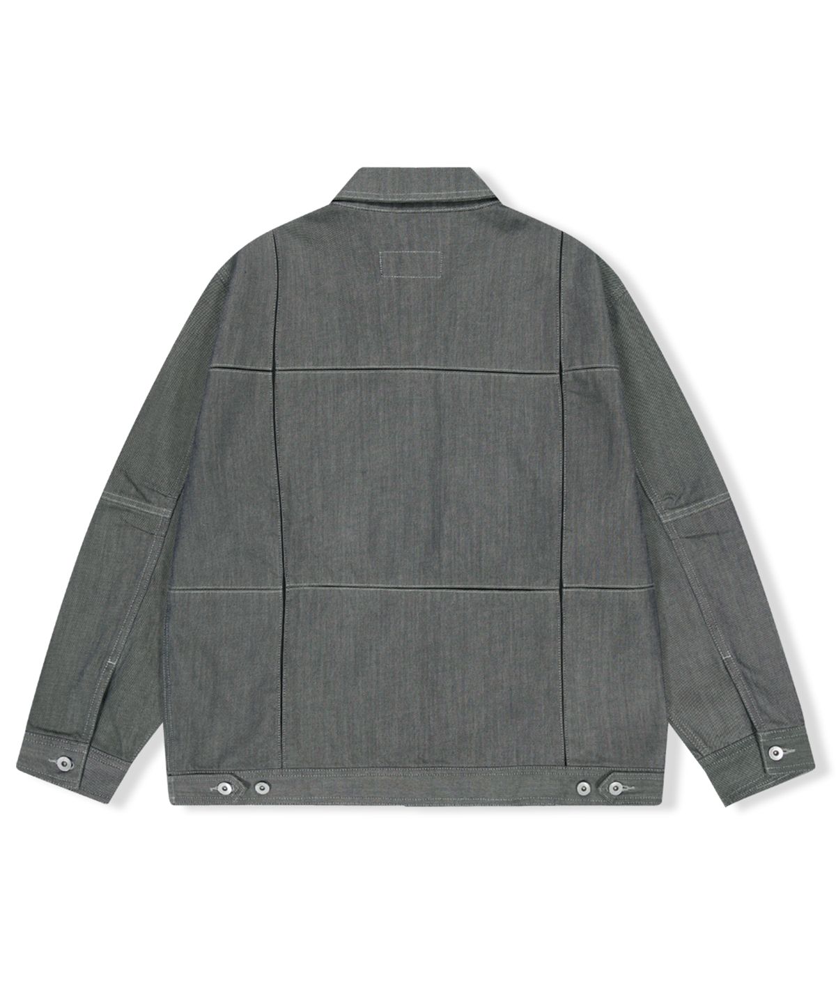 예스아이씨(YESEYESEE) Paneled Denim Jacket Silver