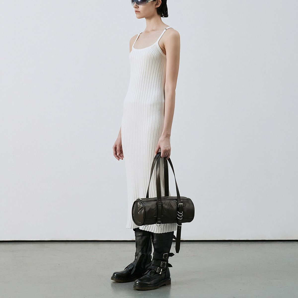 엘씨디씨티엠(LCDC™) SUSPENDERS RIBBED KNIT DRESS