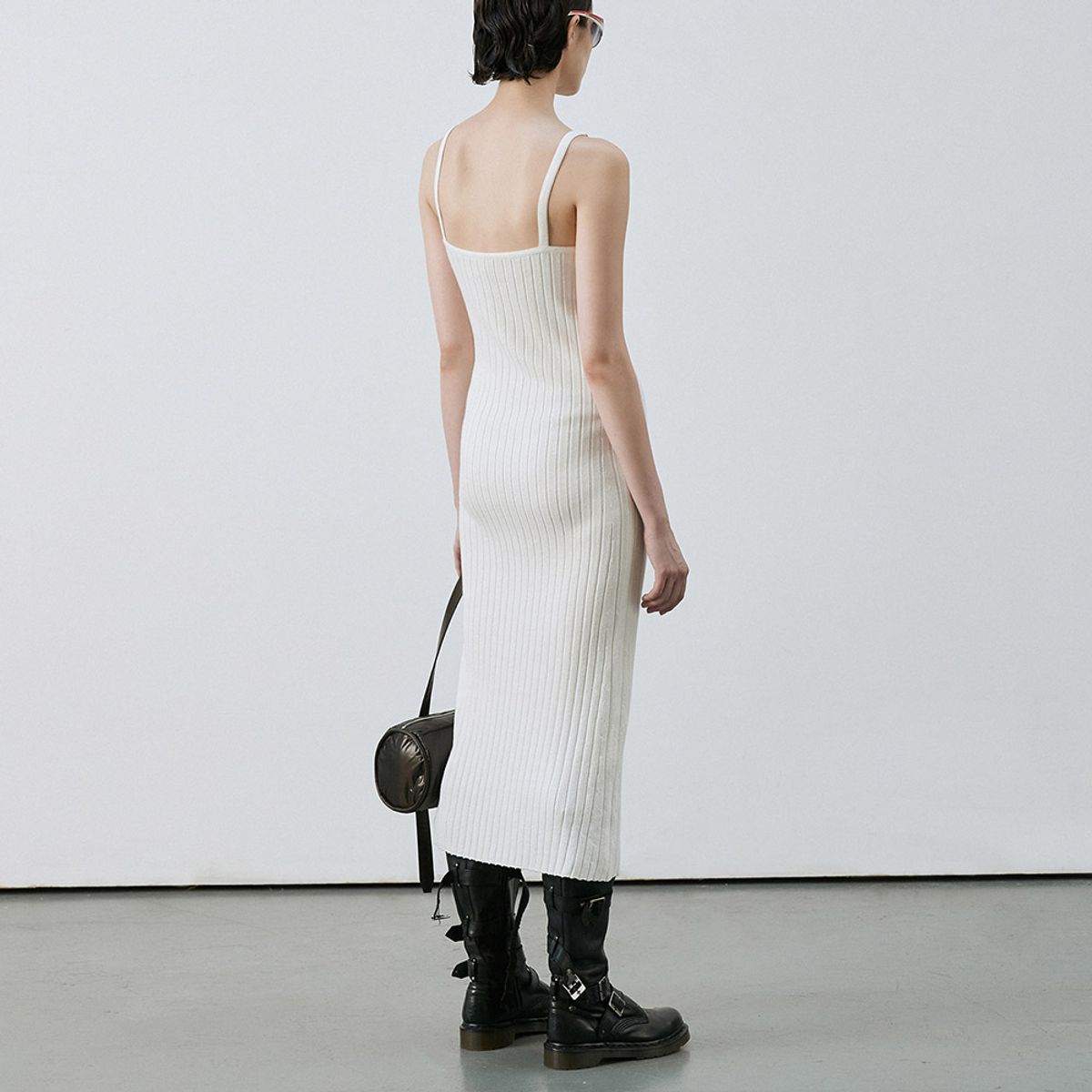 엘씨디씨티엠(LCDC™) SUSPENDERS RIBBED KNIT DRESS