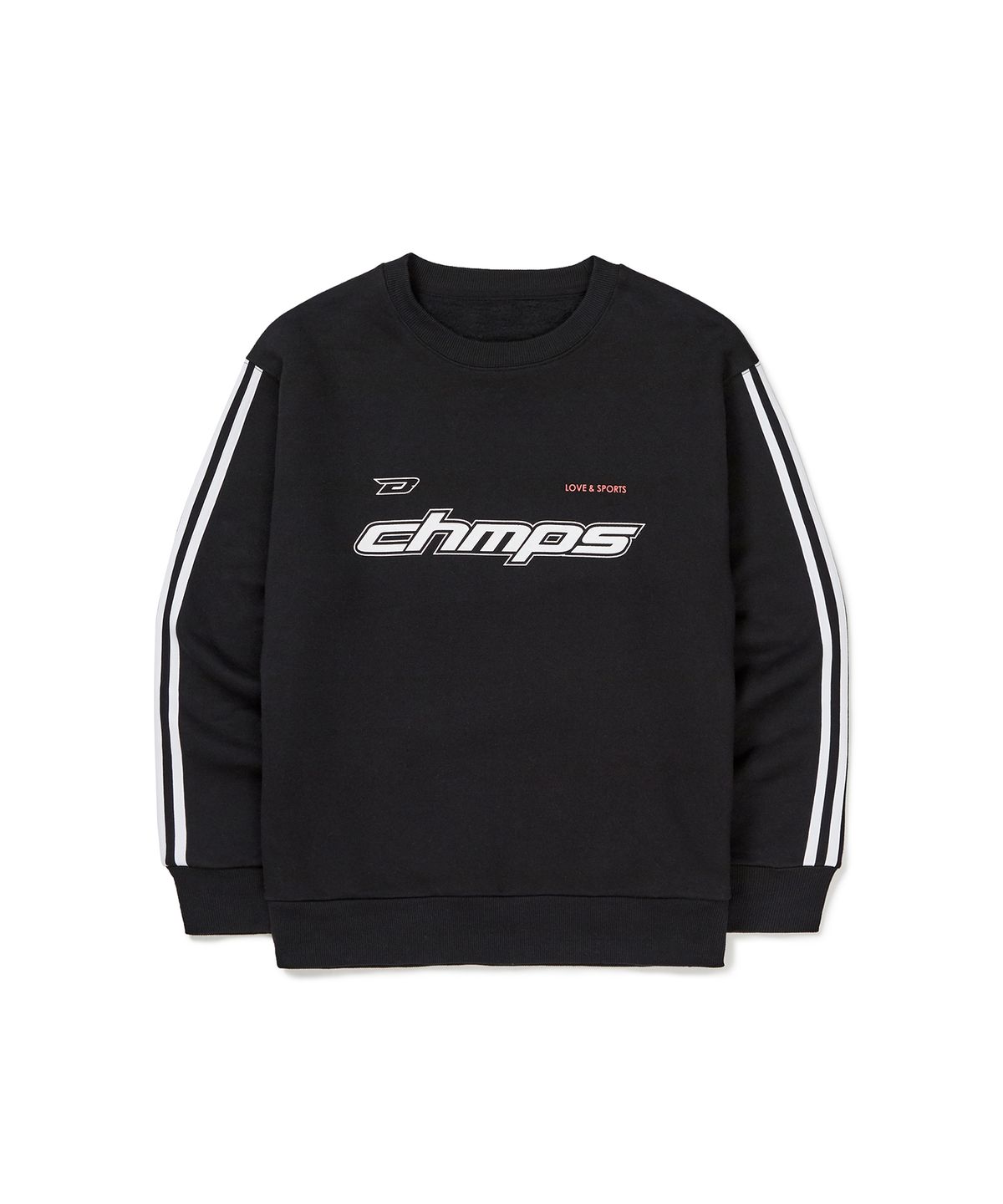 본챔스(BORN CHAMPS) CHMPS 스포티 로고 맨투맨  B23FT12BK
