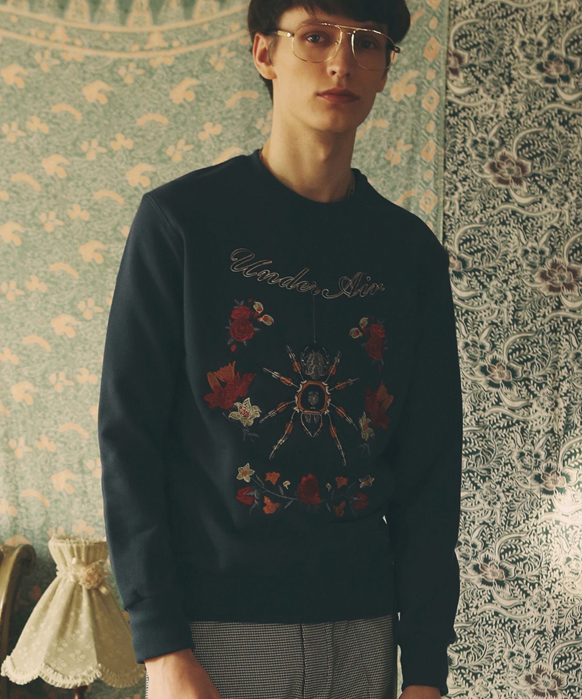 언더에어(UNDERAIR) Miracle Trap Sweat Shirt - Navy