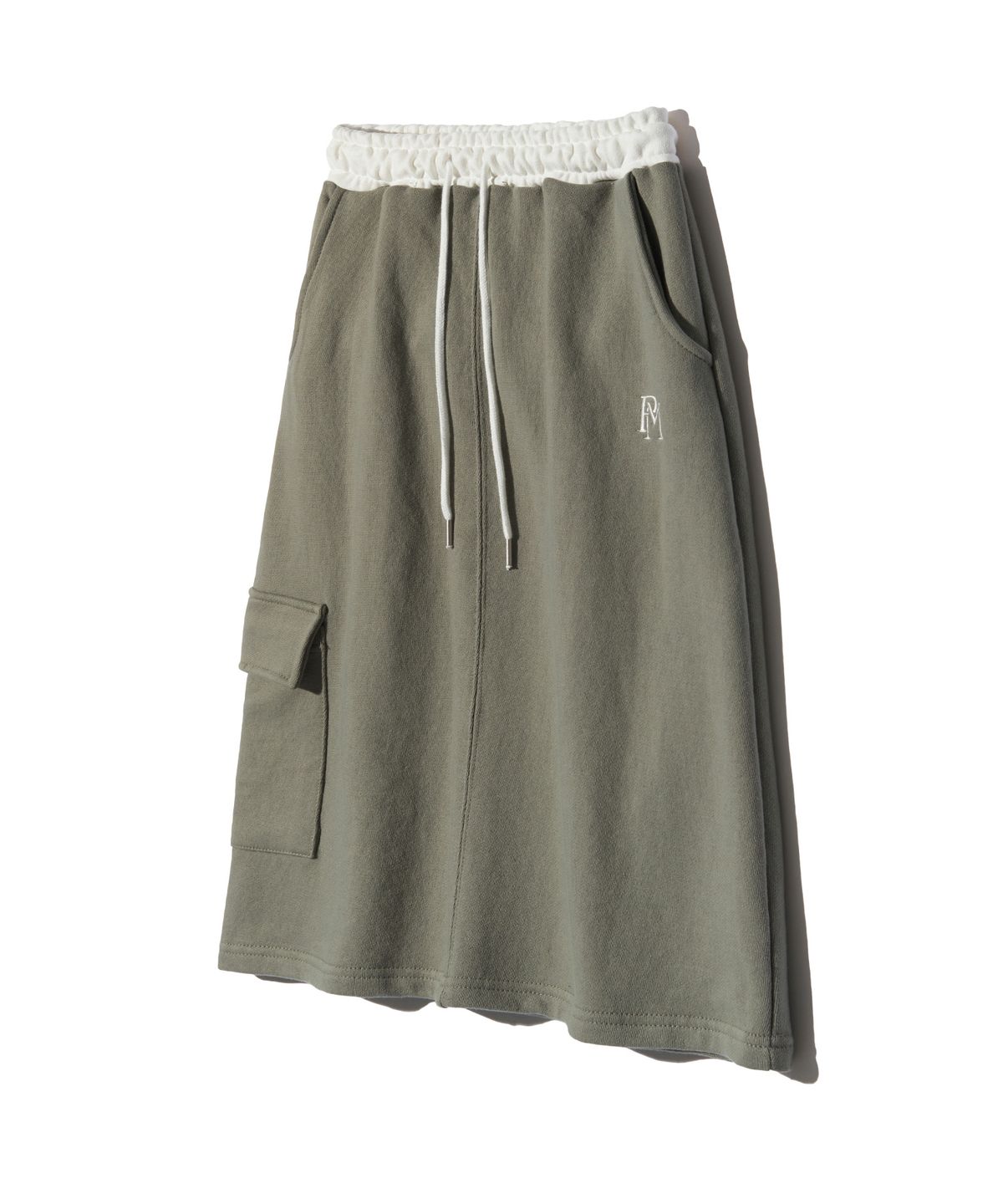 피스메이커(PIECE MAKER) OFFICIAL CARGO MIDI SKIRT (OLIVE)