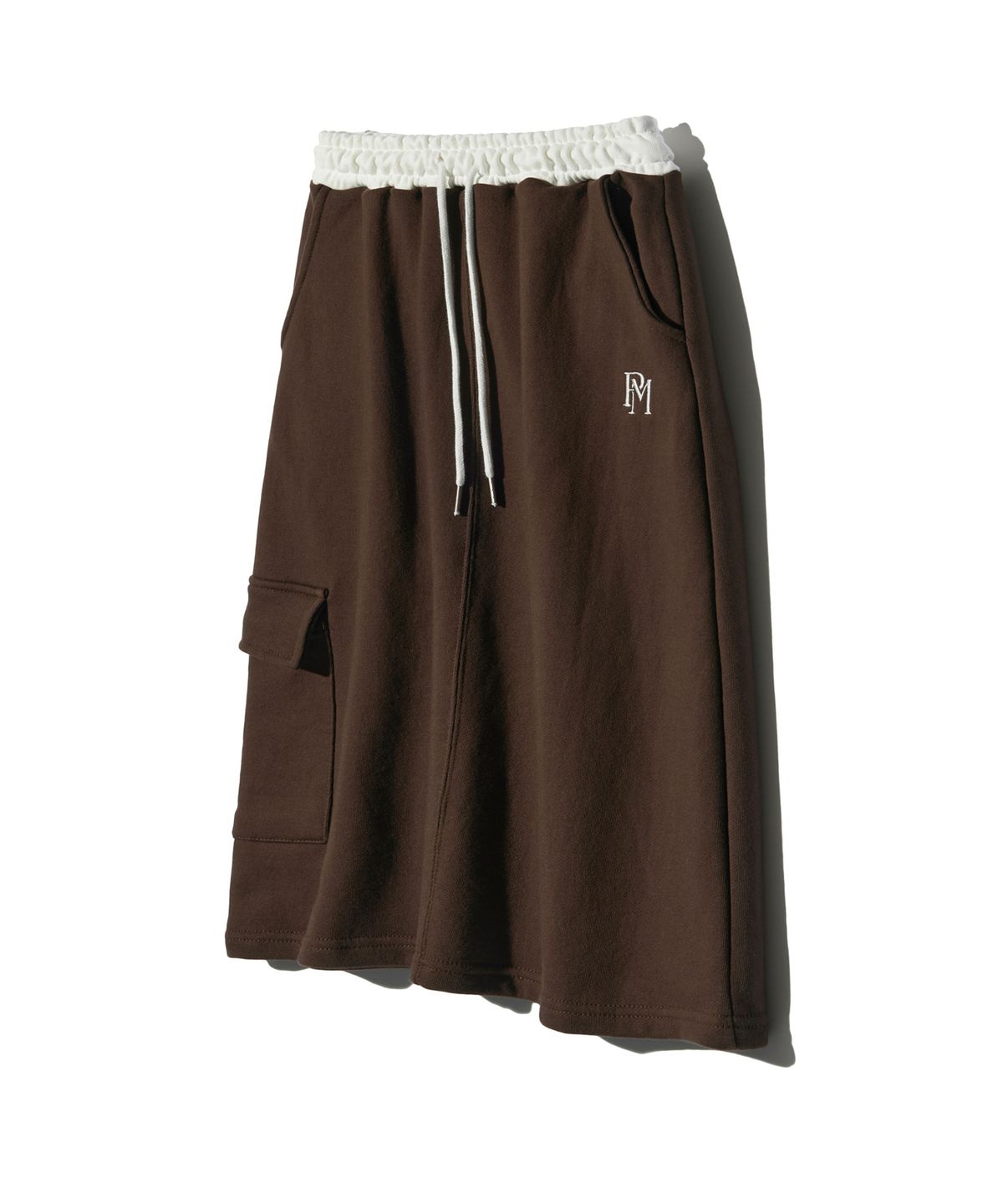 피스메이커(PIECE MAKER) OFFICIAL CARGO MIDI SKIRT (BROWN)
