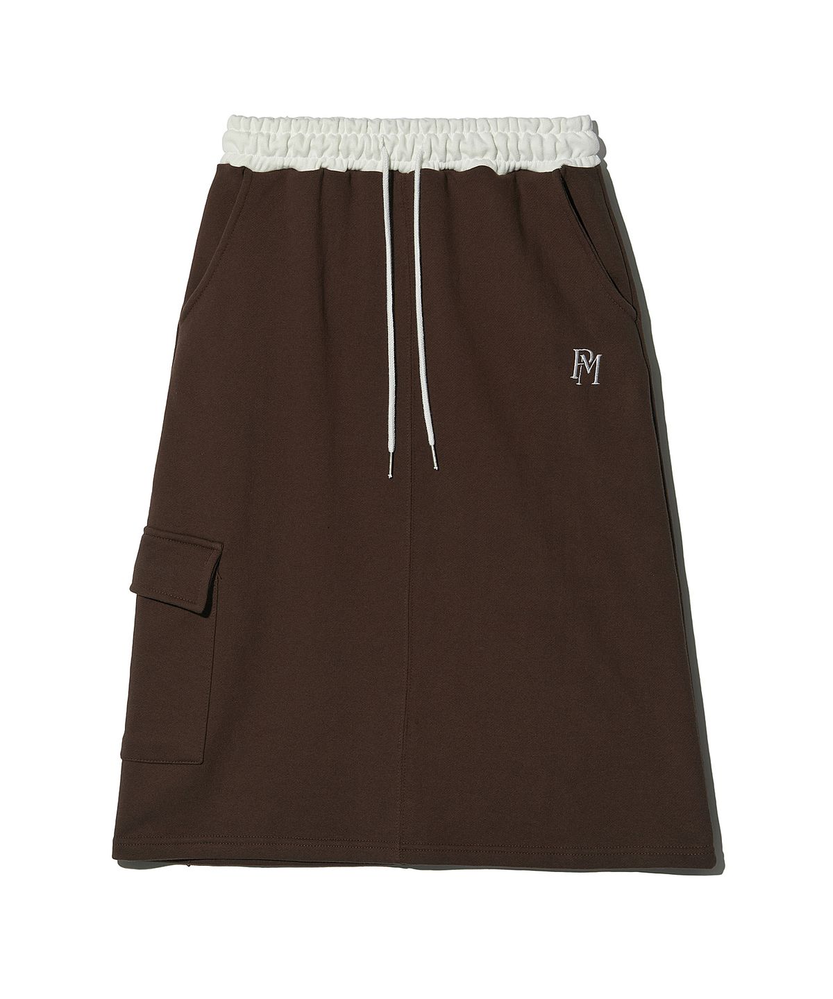 피스메이커(PIECE MAKER) OFFICIAL CARGO MIDI SKIRT (BROWN)