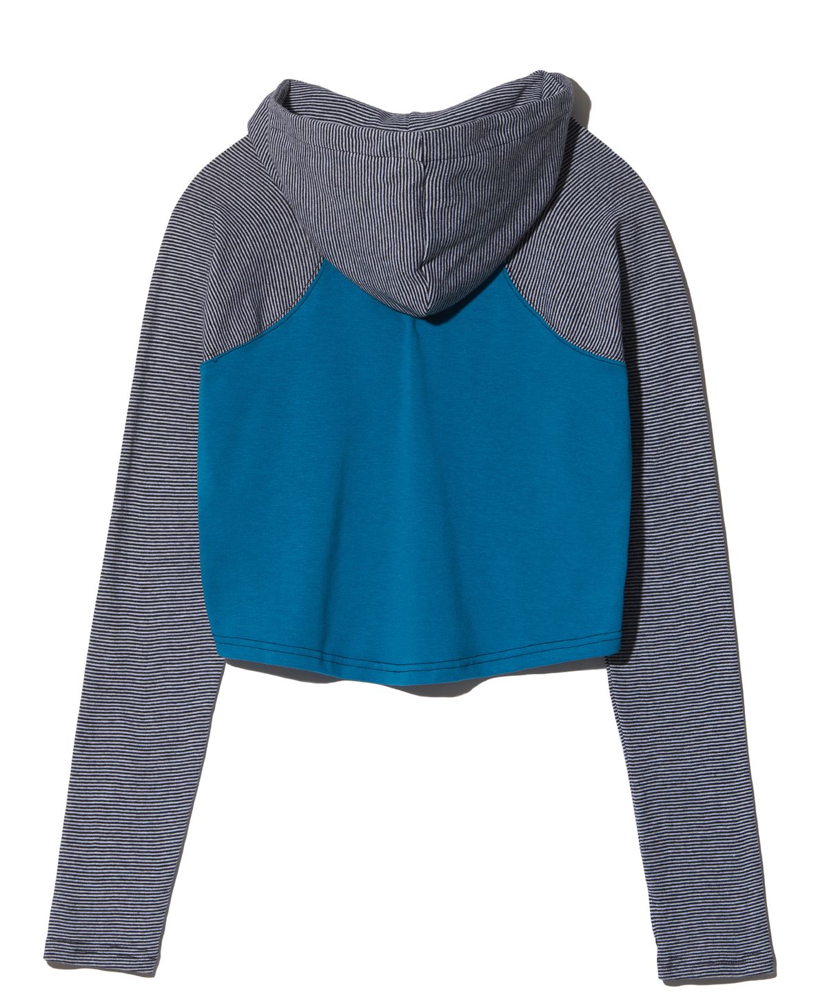 피스메이커(PIECE MAKER) SLEEVELESS STRIPE LIGHT HOODIE (TURQUOISE)