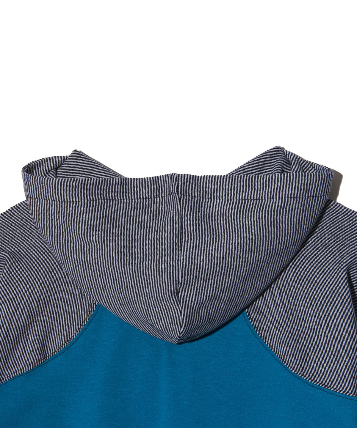 피스메이커(PIECE MAKER) SLEEVELESS STRIPE LIGHT HOODIE (TURQUOISE)