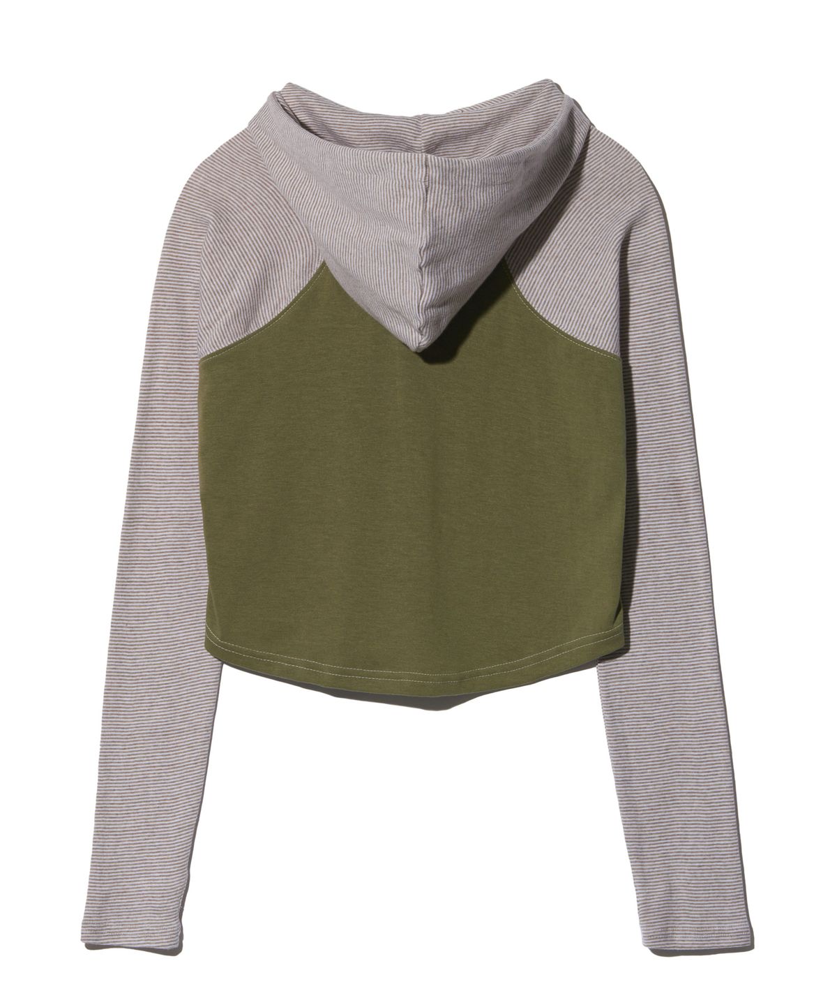 피스메이커(PIECE MAKER) SLEEVELESS STRIPE LIGHT HOODIE (KHAKI)