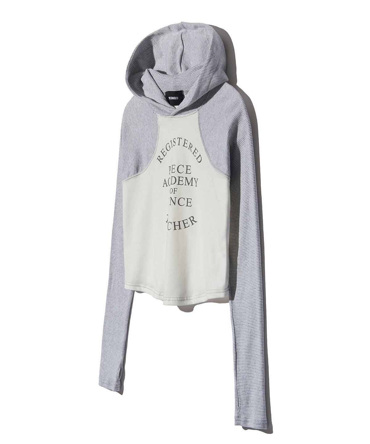 피스메이커(PIECE MAKER) SLEEVELESS STRIPE LIGHT HOODIE (IVORY)