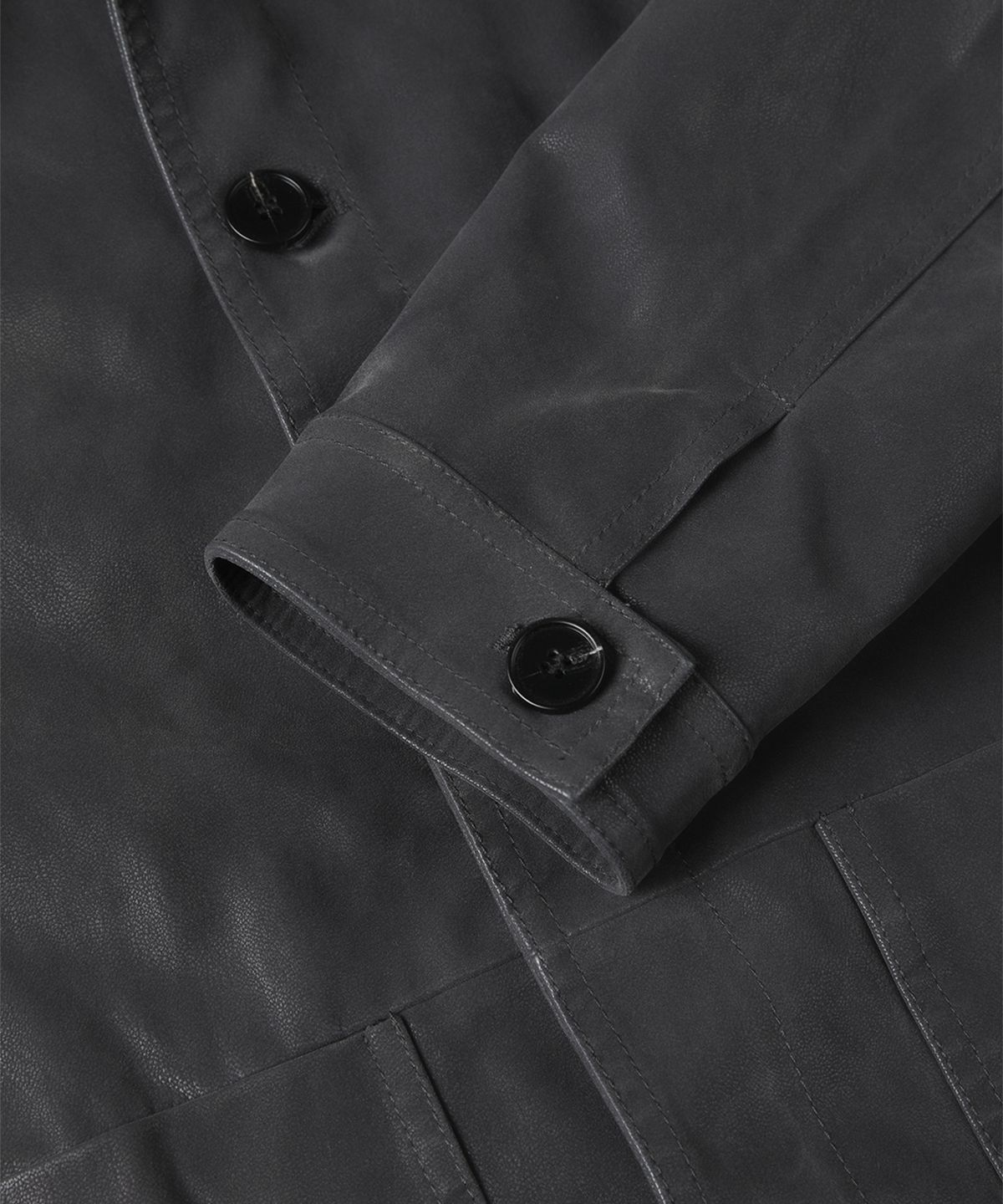 빠니깔레(PANICALE) 차콜 버튼업 피유 자켓