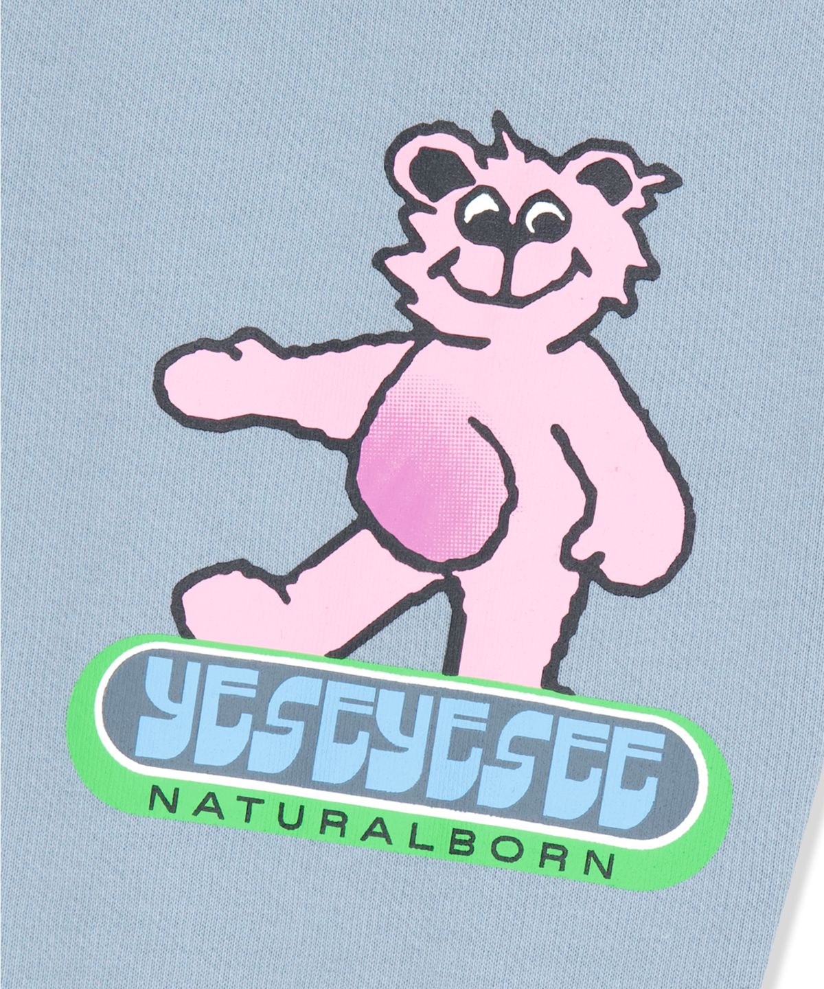 예스아이씨(YESEYESEE) Y.E.S Lightning Bear Hoodie Cool Grey