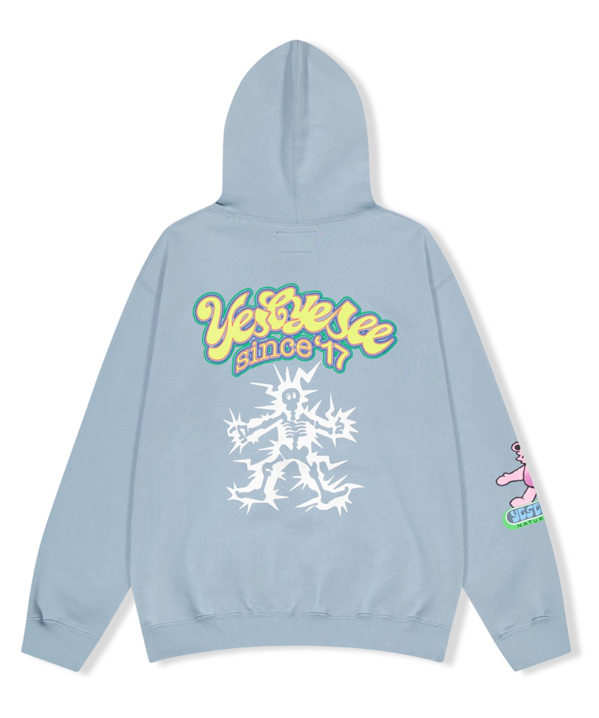 예스아이씨(YESEYESEE) Y.E.S Lightning Bear Hoodie Cool Grey