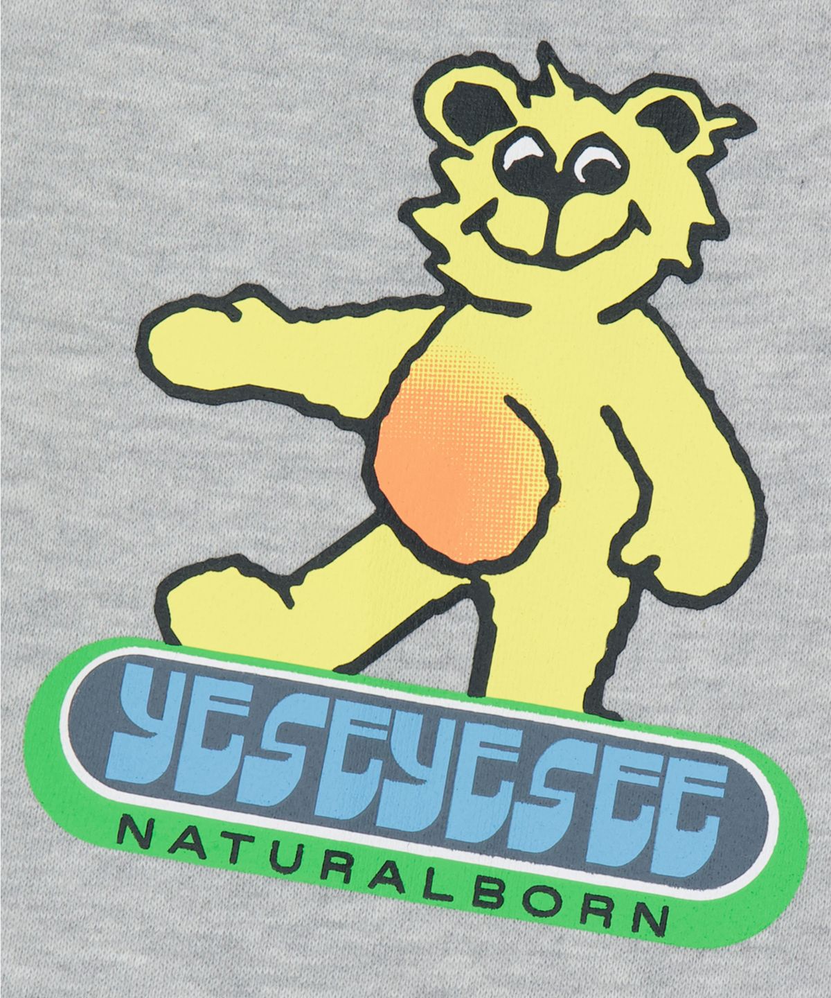 예스아이씨(YESEYESEE) Y.E.S Lightning Bear Hoodie Grey