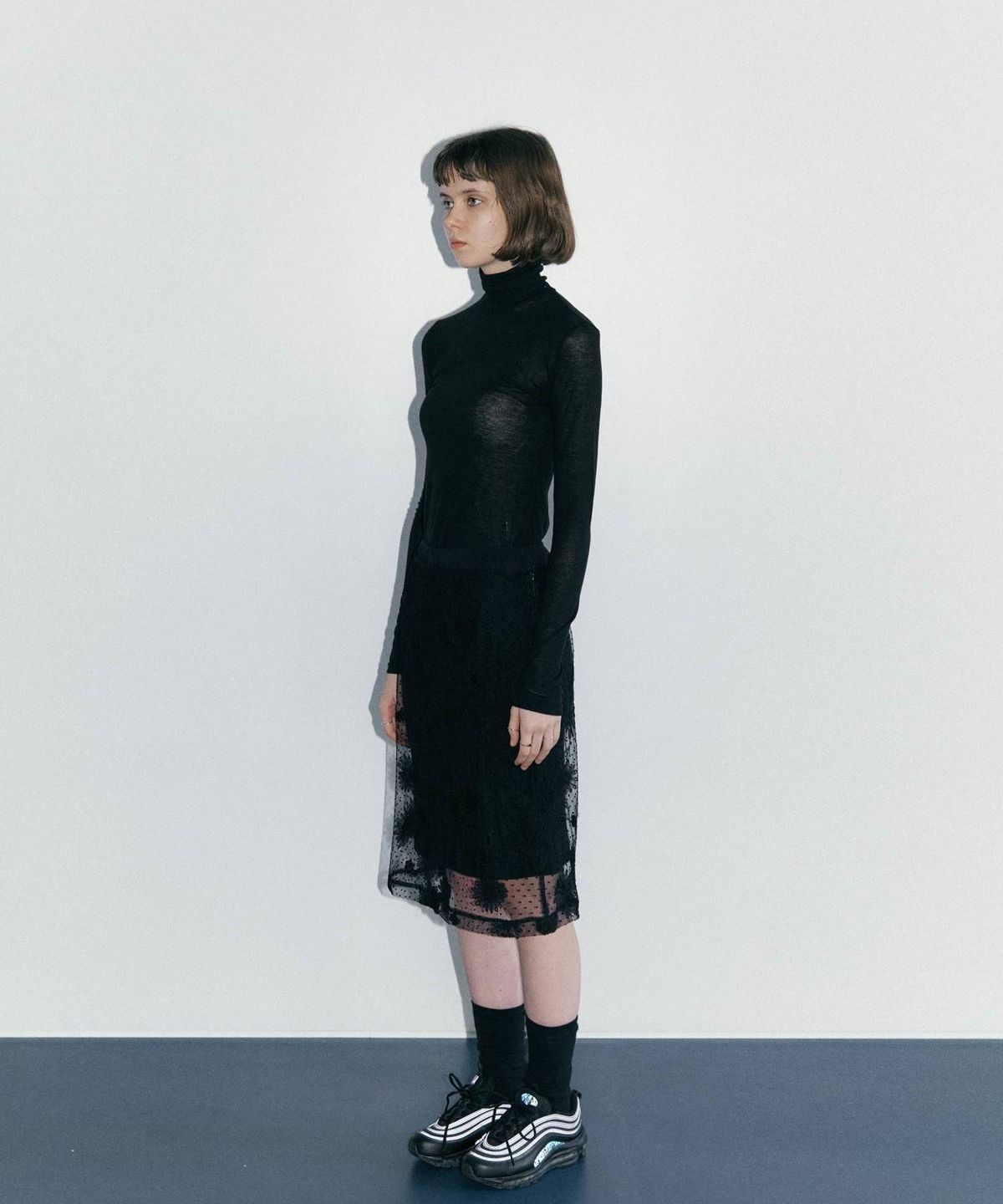 마이스(MAIS) WOOL TURTLENECK T-SHIRT / BLACK