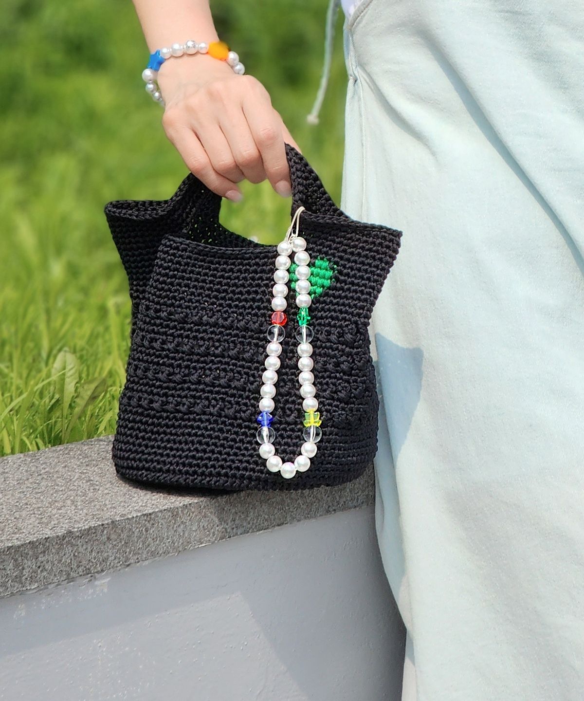 봉보(BONBEAU) Kitsch motive and pearl phone strap 키치 모티브 참 진주 폰 스트랩