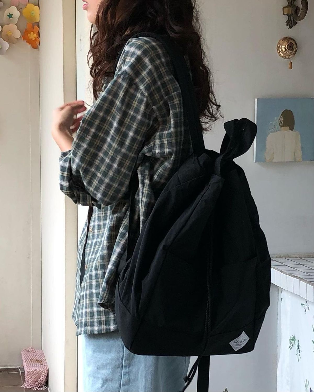 아이띵소(ITHINKSO) STRING BUCKET BACKPACK 스트링 버킷 백팩