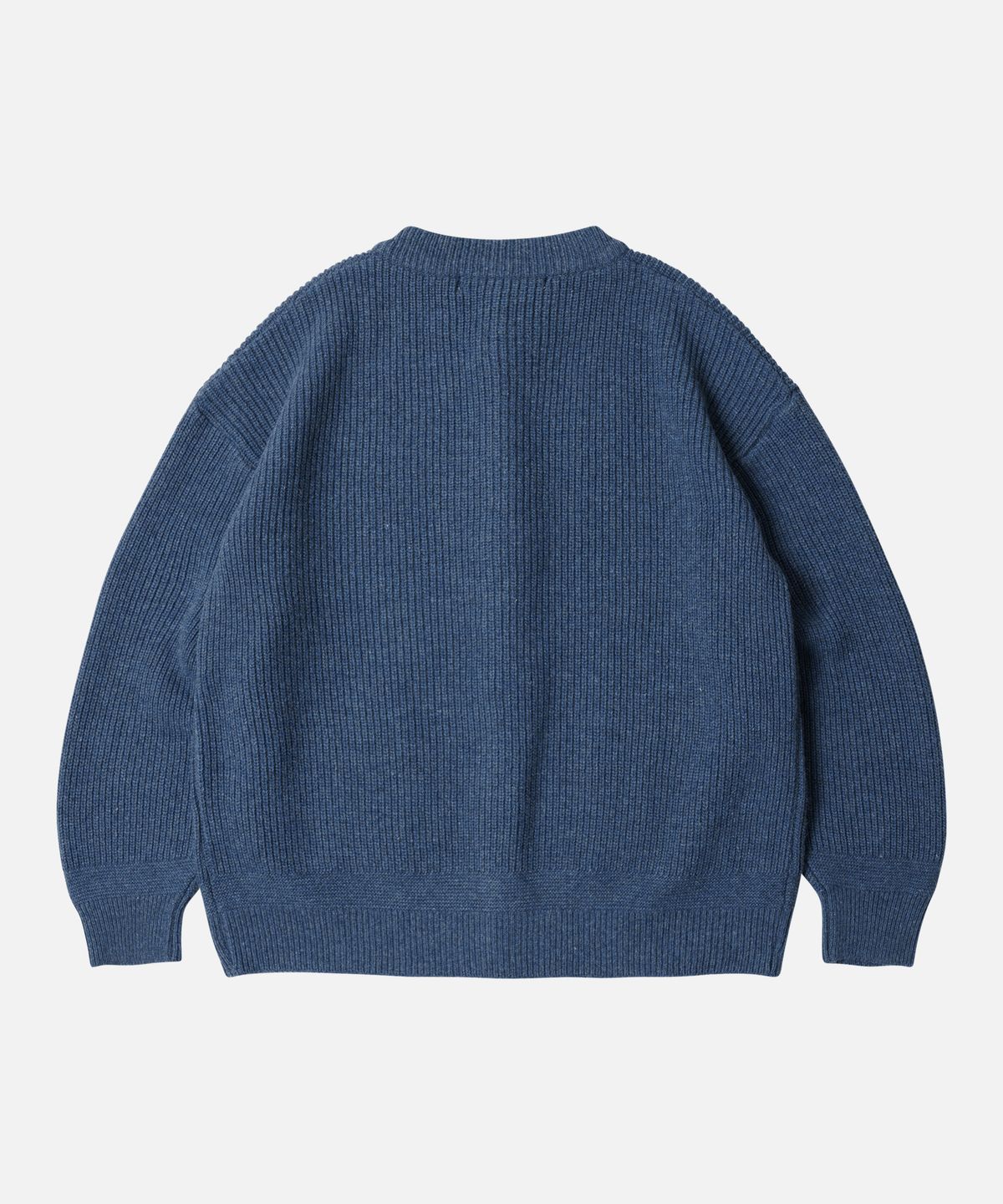 프리즘웍스(FRIZMWORKS) HEAVY WOOL ROUND CARDIGAN _ DENIM