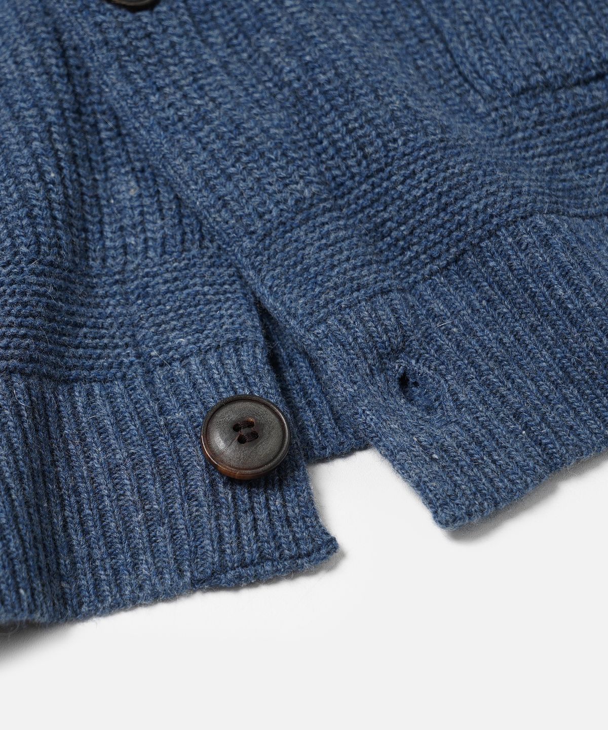 프리즘웍스(FRIZMWORKS) HEAVY WOOL ROUND CARDIGAN _ DENIM
