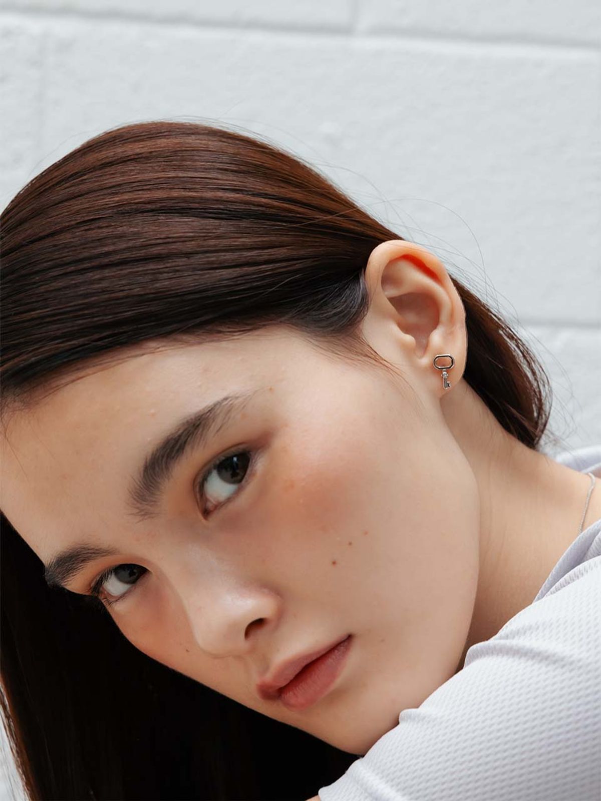 빈티지헐리우드(VINTAGE HOLLYWOOD) Octagon Key Earrings_VH2379EA002B