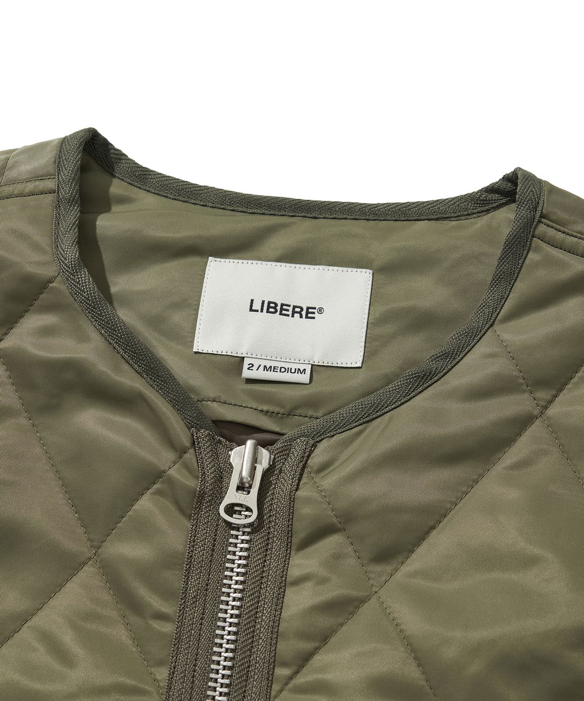리베레(LIBERE) HALF QUILTING JACKET / OLIVE