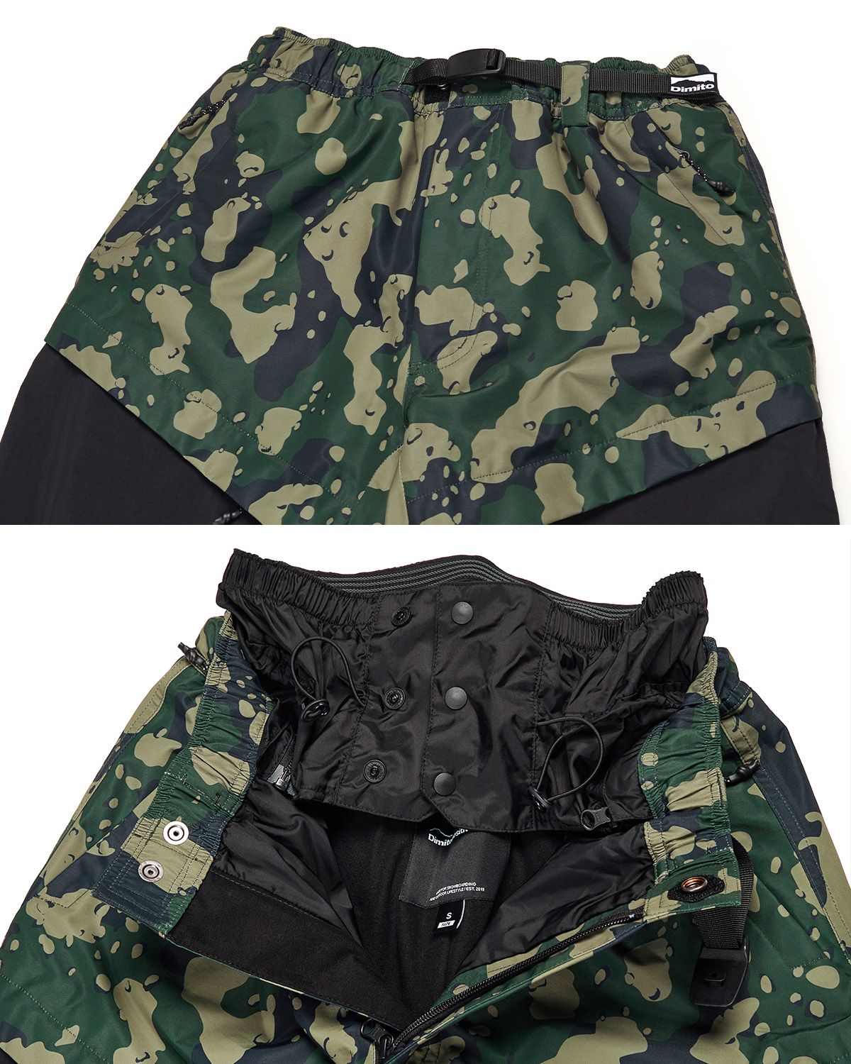 디미토(DIMITO) BLOCK WIDE PANTS OLIVE CAMO