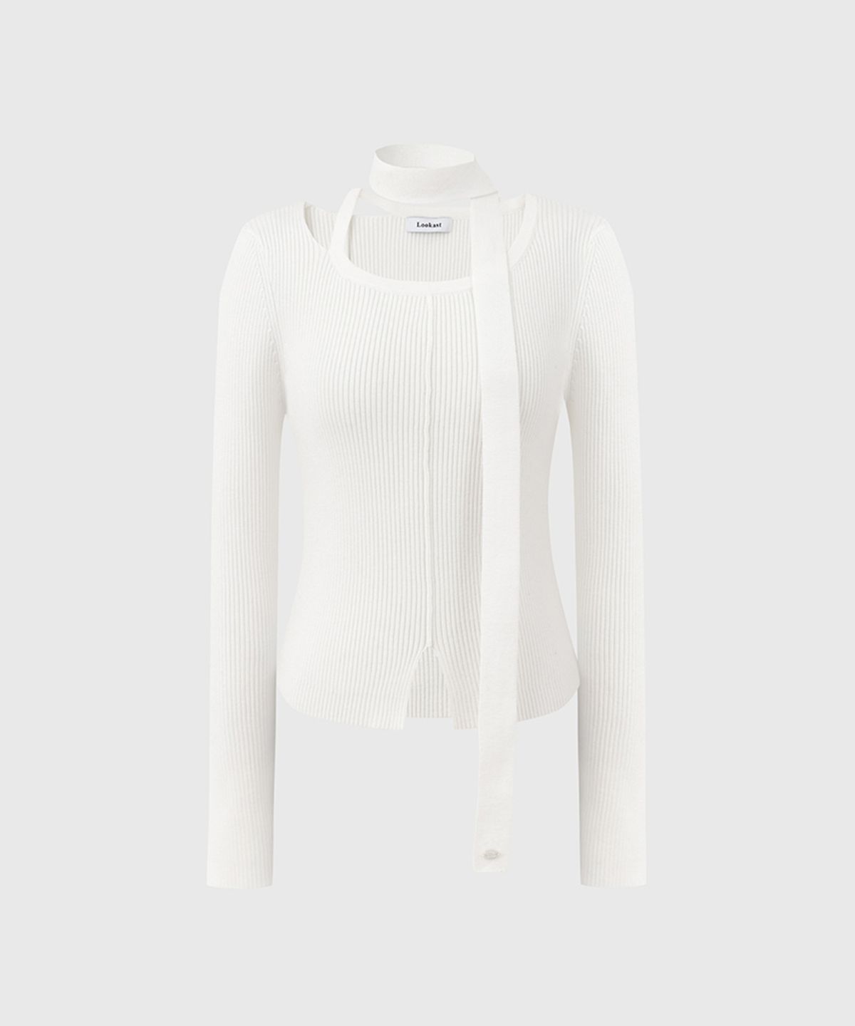 룩캐스트(LOOKAST) 위트니 컷아웃 니트 탑 / WHITNEY CUTOUT KNIT TOP_3colors