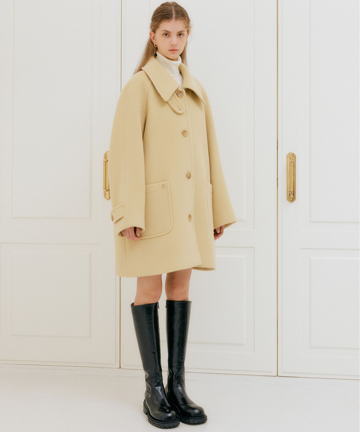 룩캐스트(LOOKAST) 마리 하프 울 코트 / MARY HALF WOOL COAT_3colors