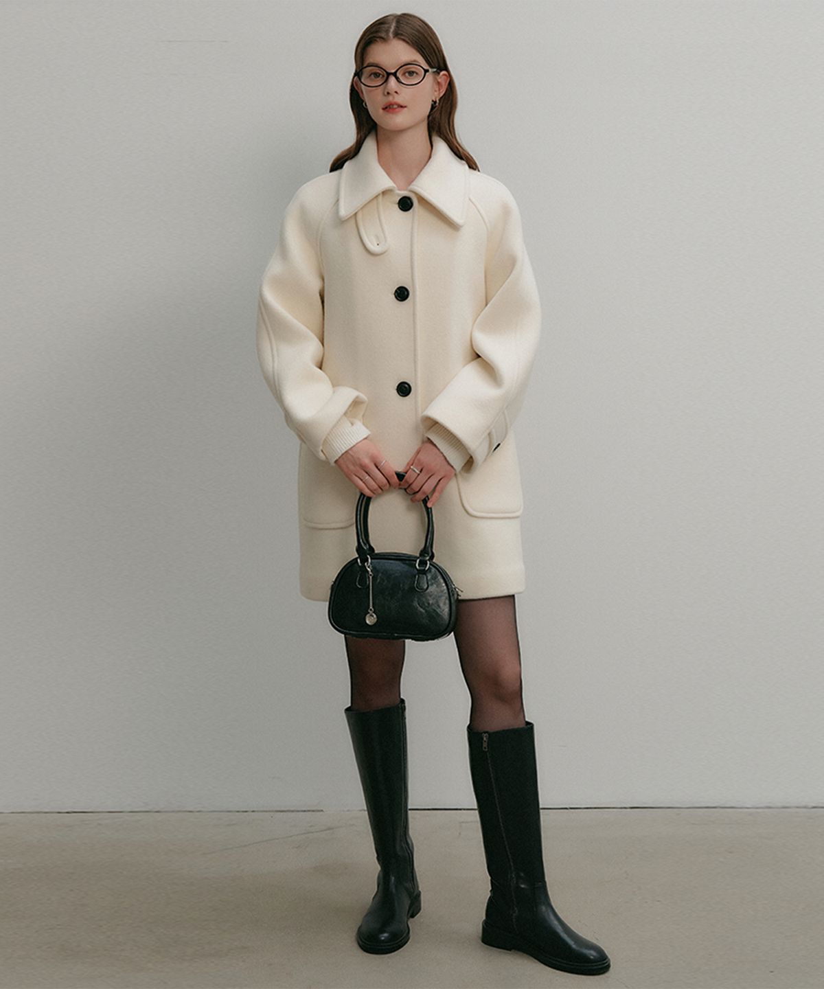 룩캐스트(LOOKAST) 마리 하프 울 코트 / MARY HALF WOOL COAT_3colors