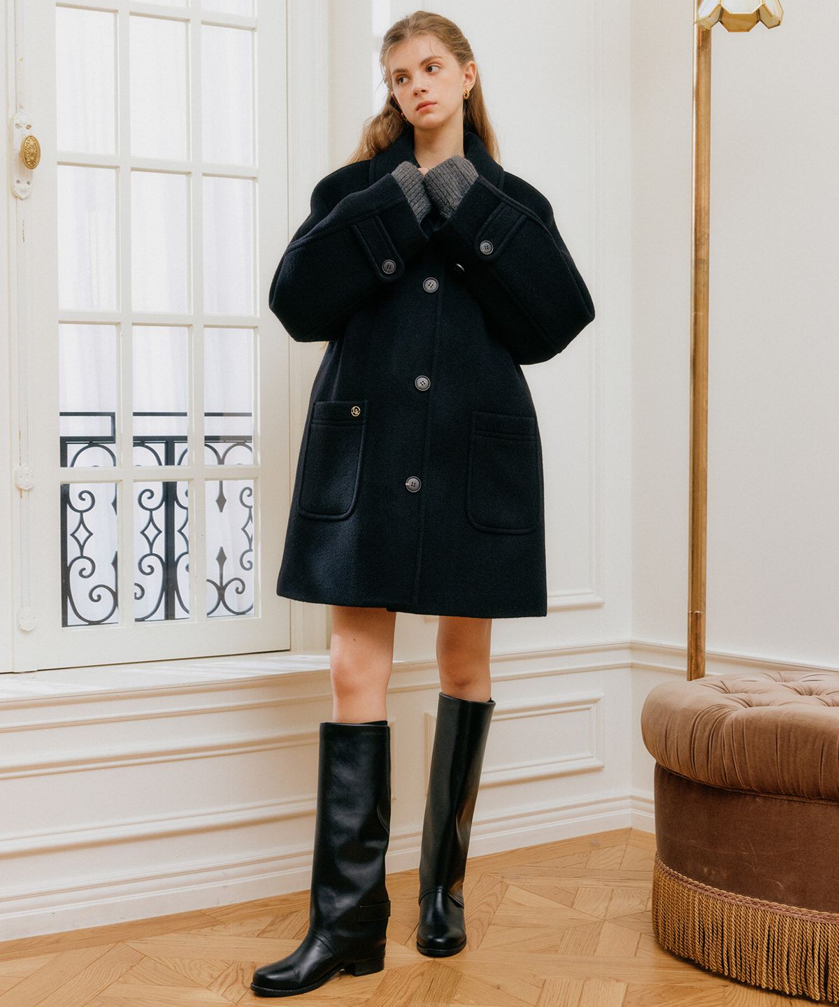 룩캐스트(LOOKAST) 마리 하프 울 코트 / MARY HALF WOOL COAT_3colors