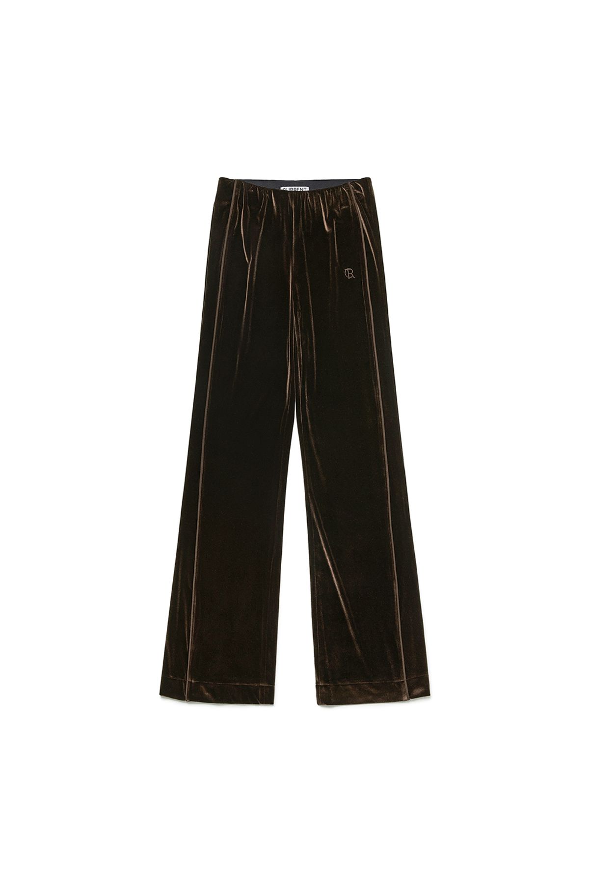 커렌트(CURRENT) VELVET BANDING BOOTCUT PANTS [DARK BROWN]