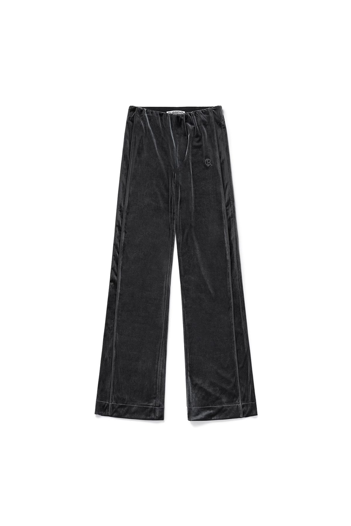 커렌트(CURRENT) VELVET BANDING BOOTCUT PANTS [CHARCOAL]