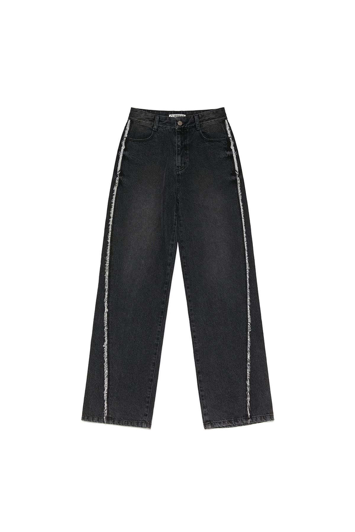 커렌트(CURRENT) CURVED DYING JEANS [BLACK]