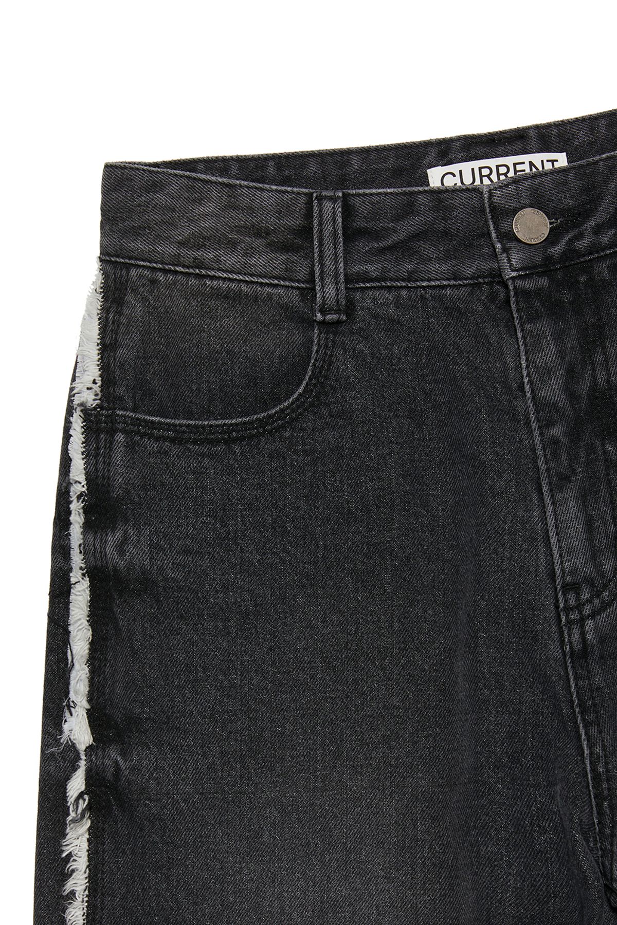 커렌트(CURRENT) CURVED DYING JEANS [BLACK]