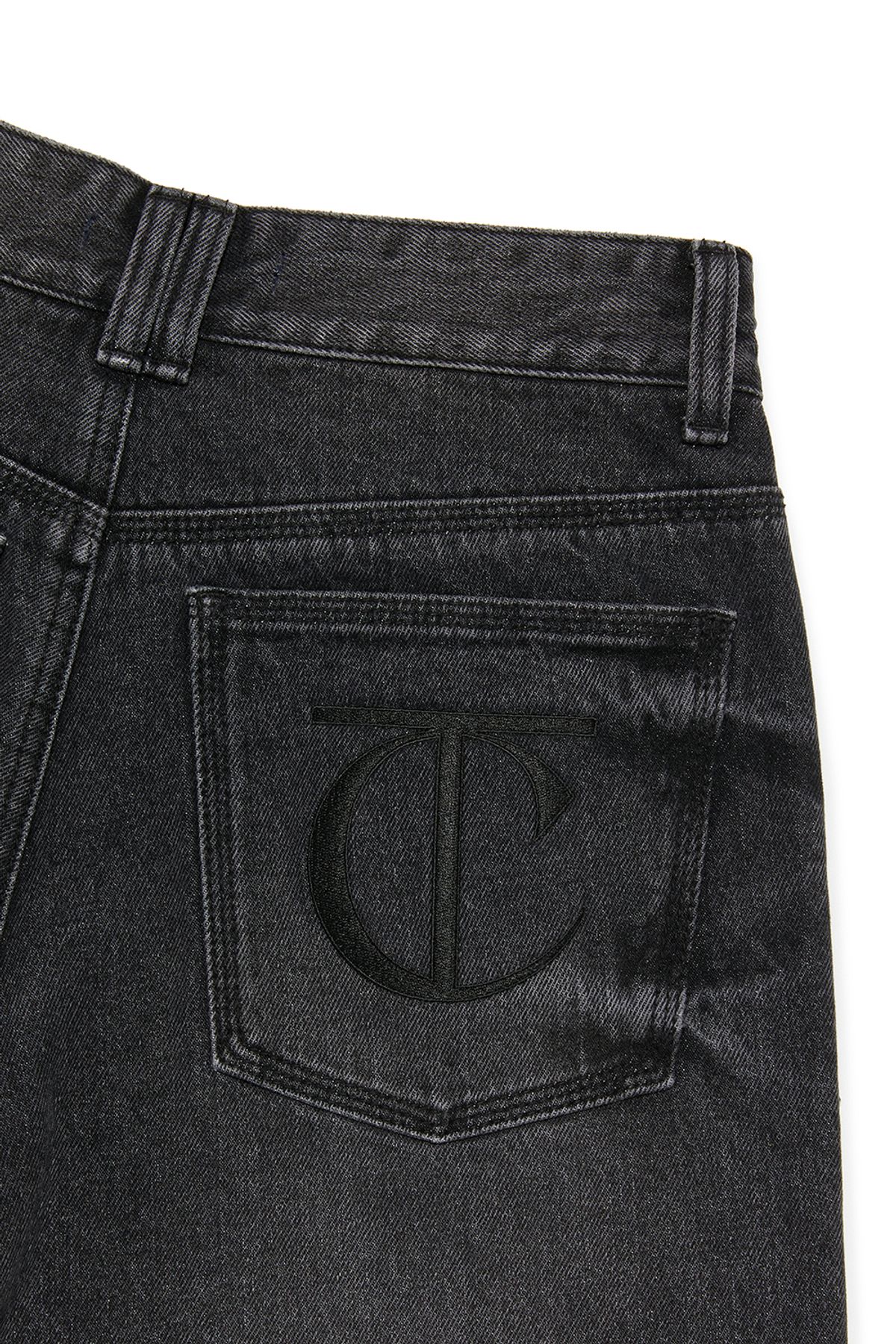 커렌트(CURRENT) CURVED DYING JEANS [BLACK]