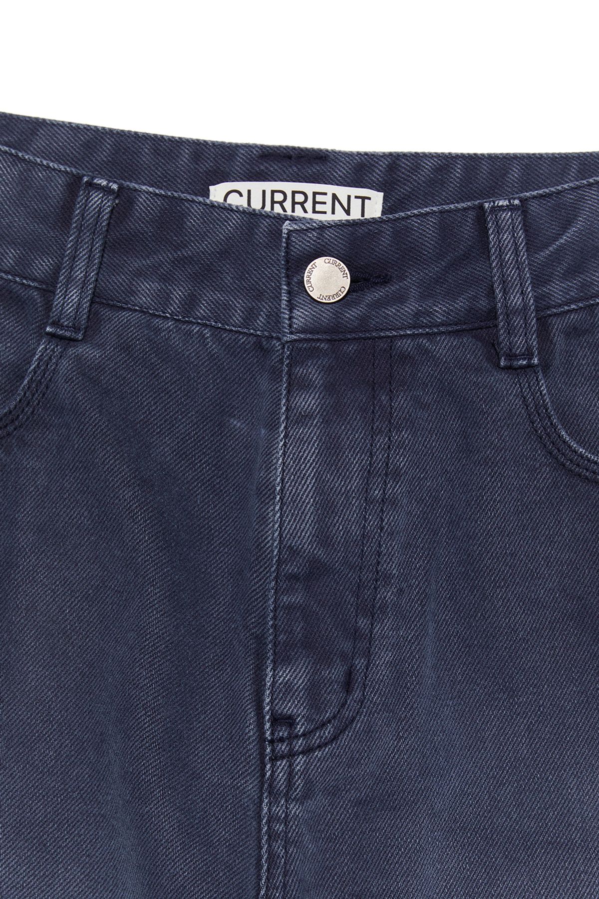 커렌트(CURRENT) CURVED DYING JEANS [NAVY]