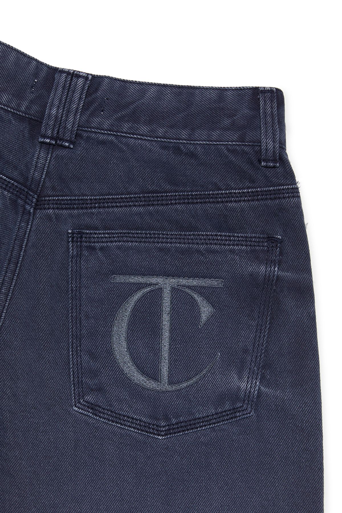 커렌트(CURRENT) CURVED DYING JEANS [NAVY]