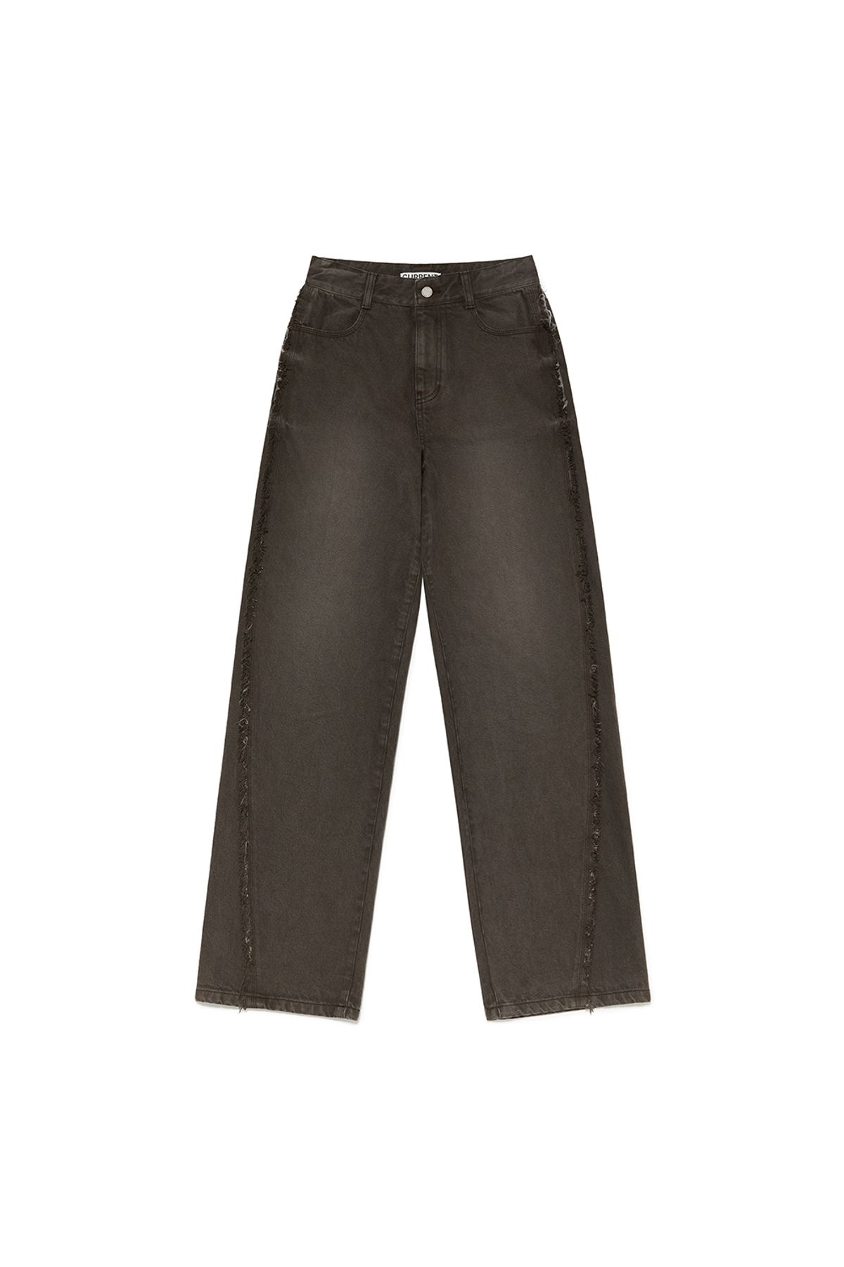 커렌트(CURRENT) CURVED DYING JEANS [DARK BROWN]