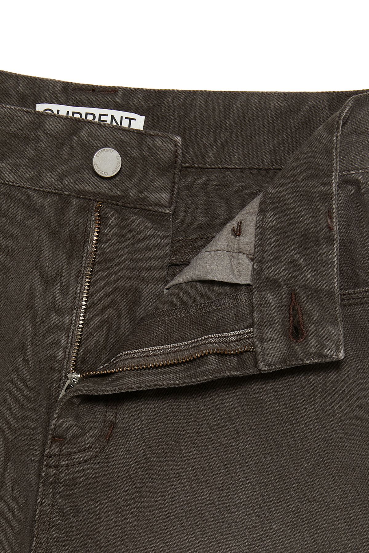 커렌트(CURRENT) CURVED DYING JEANS [DARK BROWN]