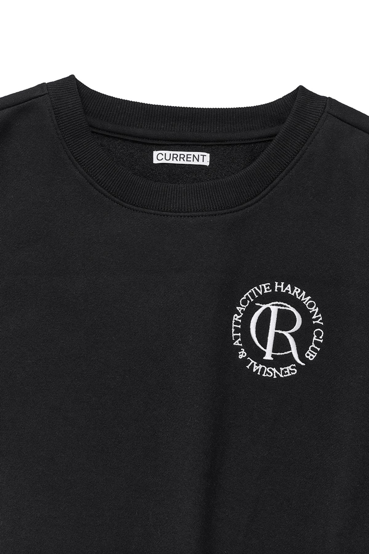 커렌트(CURRENT) SYMBOL LOGO SWEATSHIRT [BLACK]