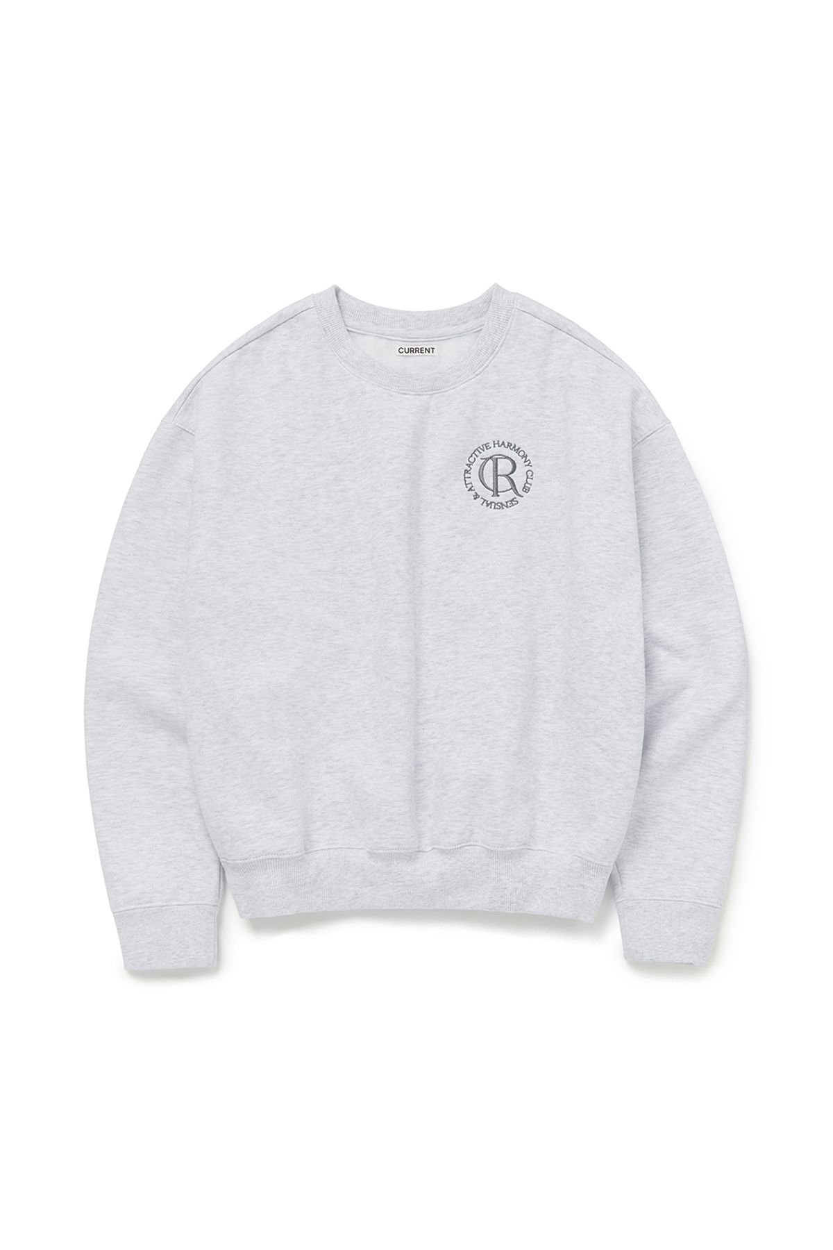 커렌트(CURRENT) SYMBOL LOGO SWEATSHIRT [WHITE MELANGE]