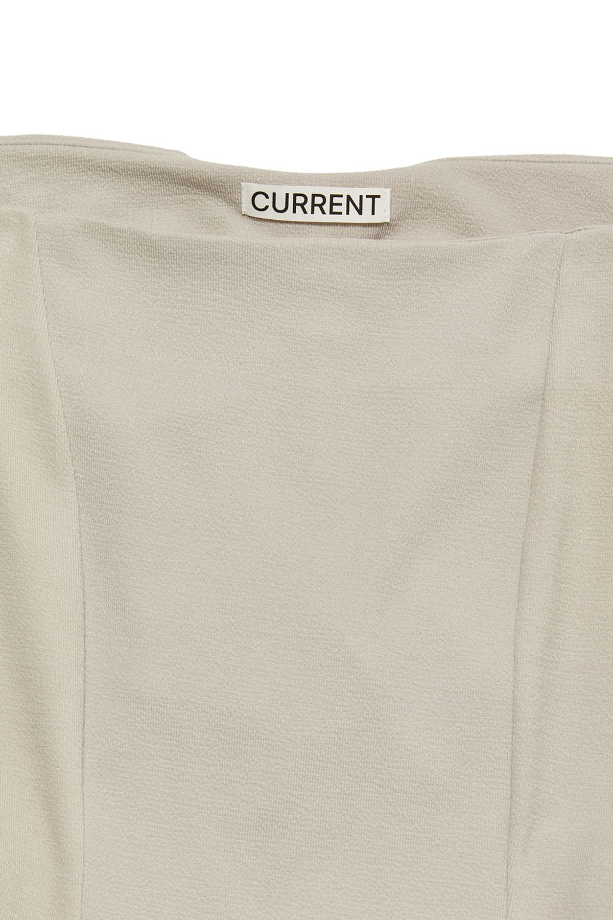 커렌트(CURRENT) OFF SHOULDER CUT OUT DRESS  [BEIGE]