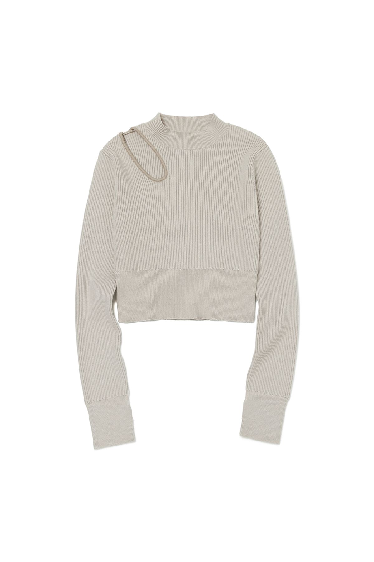 커렌트(CURRENT) CUT OUT DETAIL KNIT TOP [OATMEAL]