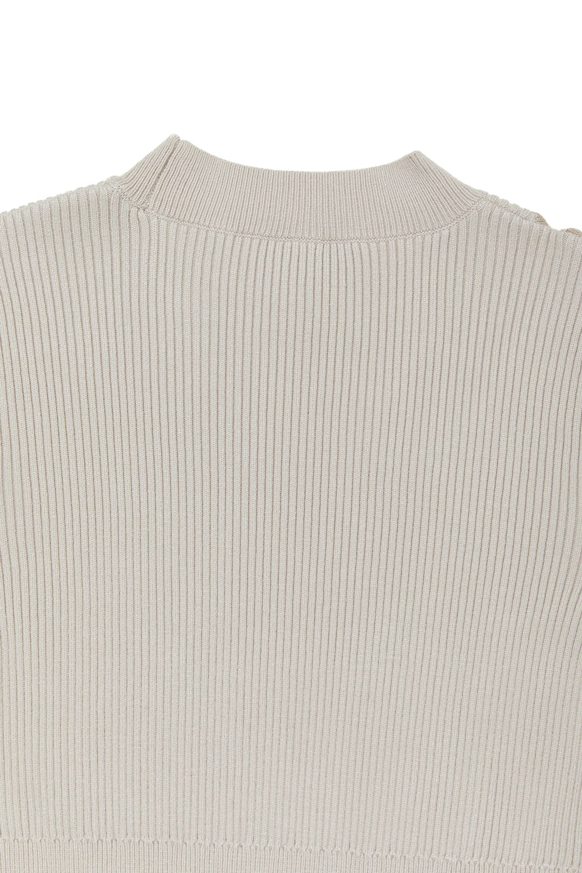 커렌트(CURRENT) CUT OUT DETAIL KNIT TOP [OATMEAL]