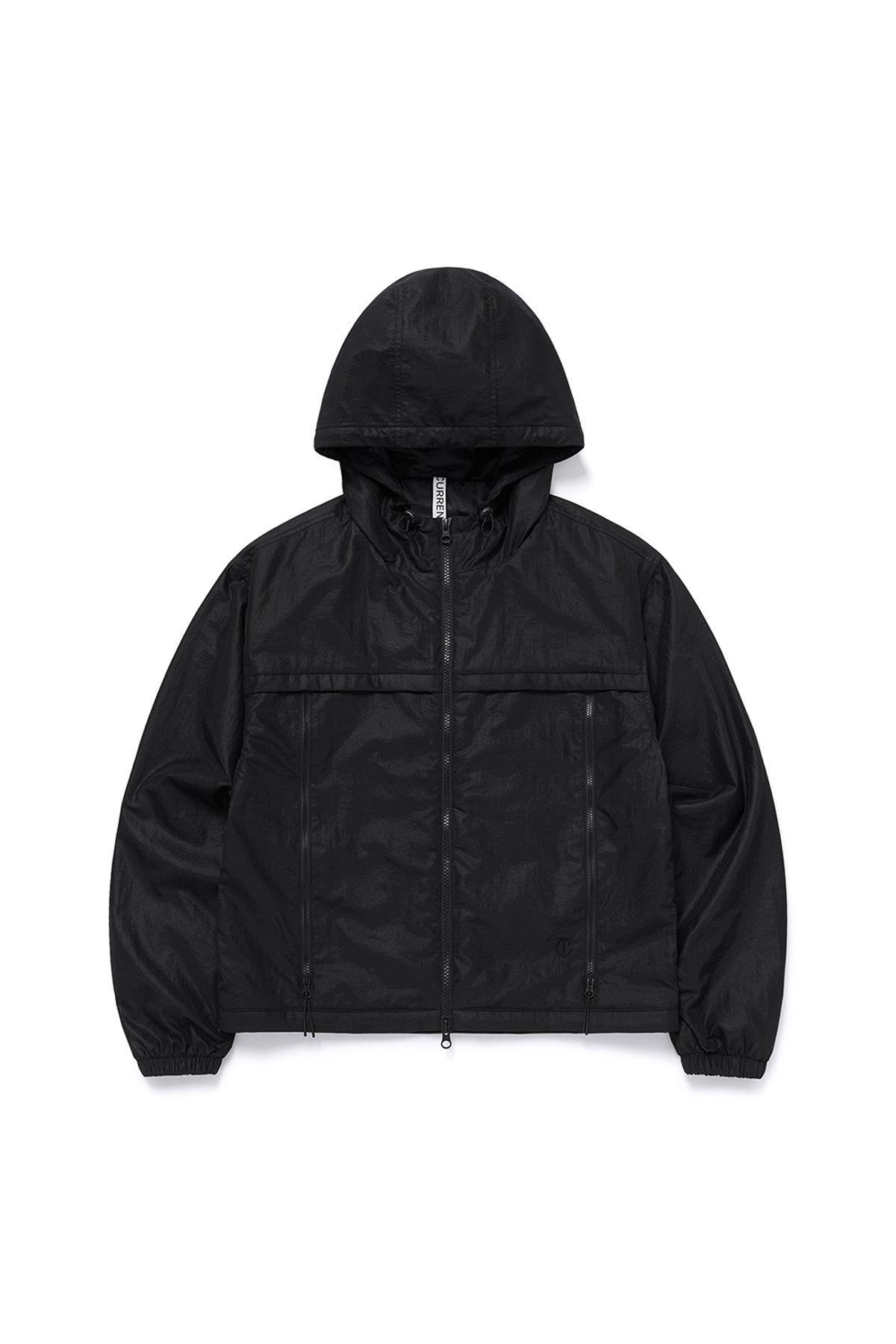 커렌트(CURRENT) GLOSSY HOODED JUMPER [BLACK]