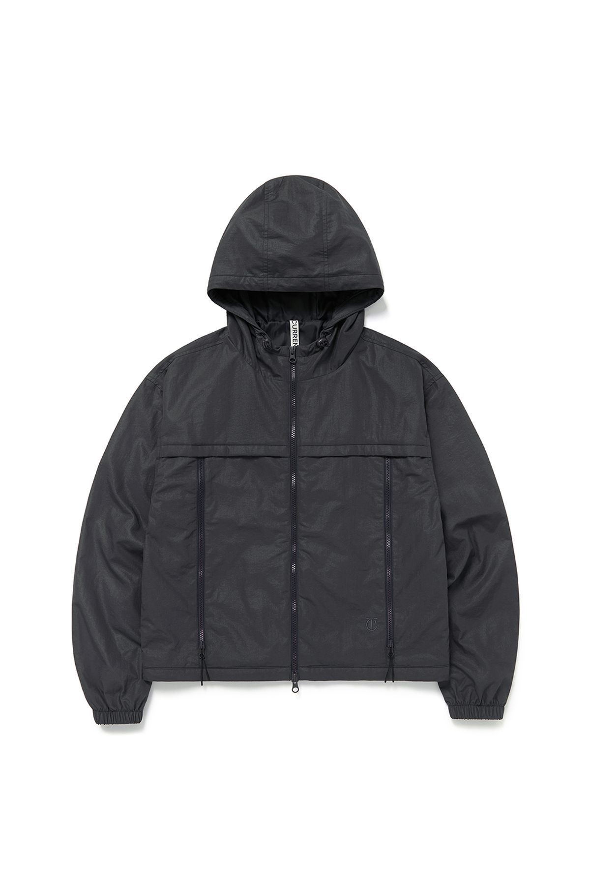 커렌트(CURRENT) GLOSSY HOODED JUMPER [CHARCOAL]