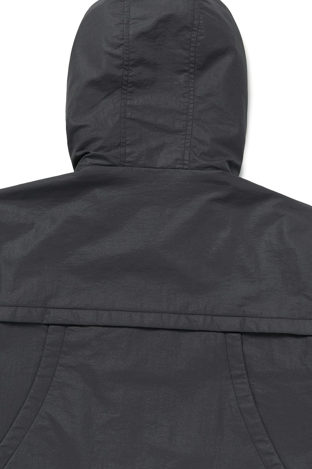 커렌트(CURRENT) GLOSSY HOODED JUMPER [CHARCOAL]