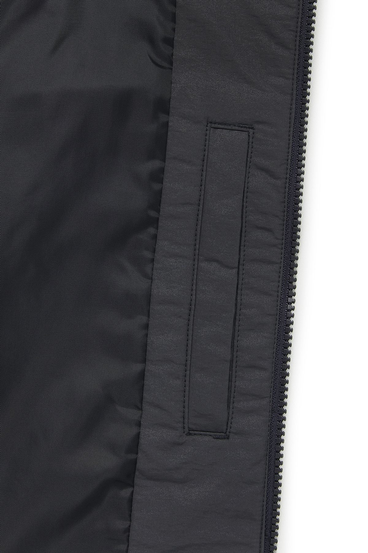 커렌트(CURRENT) GLOSSY HOODED JUMPER [CHARCOAL]
